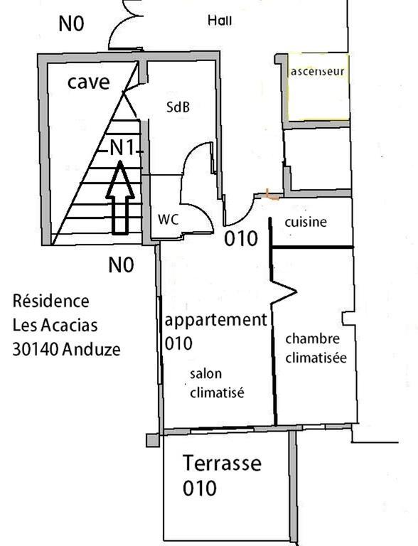 Appartement 10 Des Acacias أندوز الغرفة الصورة